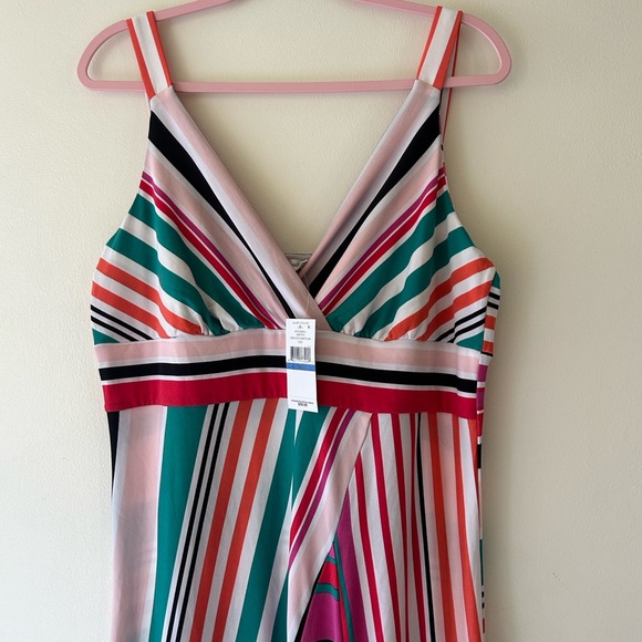 NWT JohnPaulRichard Colorful Striped High Low Dress - Picture 3 of 11